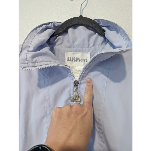 Vintage Wilson Windbreaker Lavender Purple Full Zip Collar - Picture 4 of 7